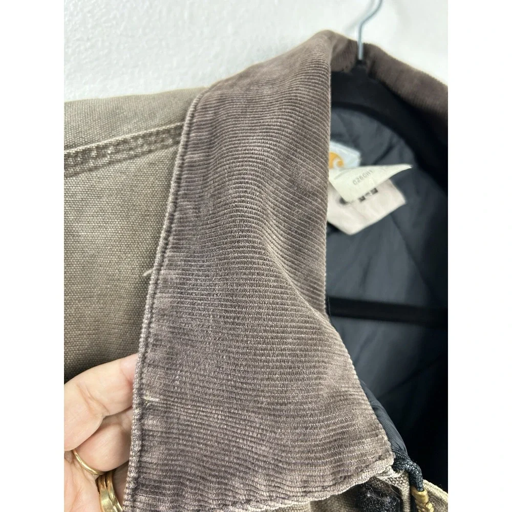 Vtg Carhartt Jacket Mens 2XL XXL Brown Duck Canvas Quilt Lined Chore Coat C26CHT - Picture 9 of 16